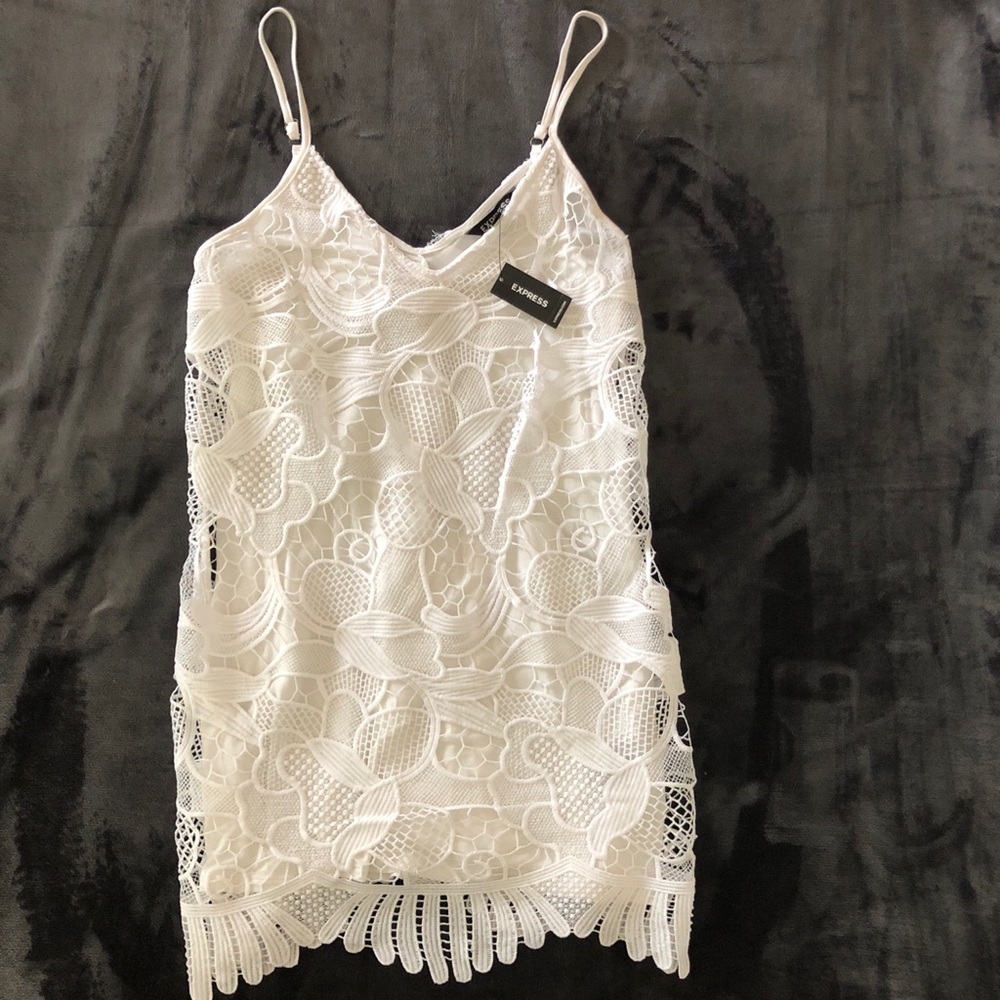 White Express Mini Dress